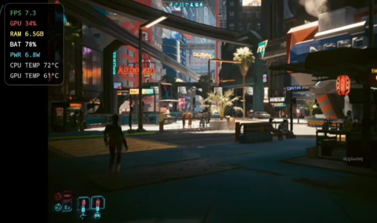 Cyberpunk 2077 идёт в 5-10 FPS, но идёт! Фото.