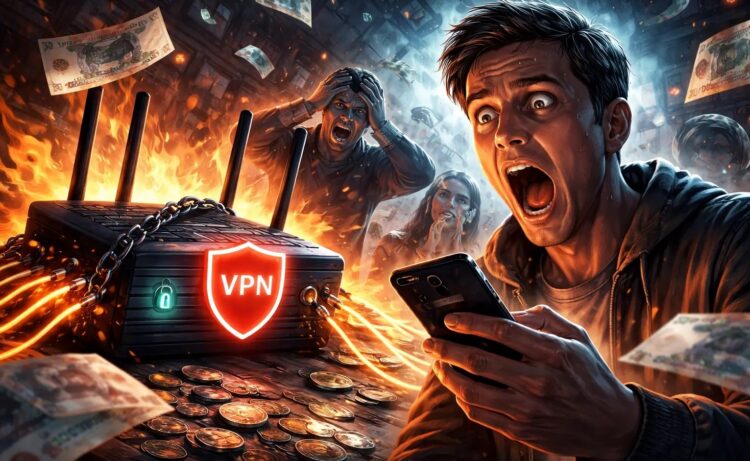 Теоретически VPN может вас разорить. Фото.