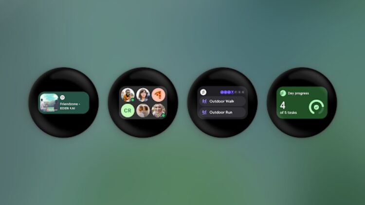 А это новые виджеты на Wear OS 7. Изображение: Google. Фото.