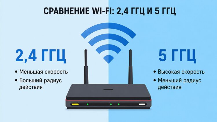 По возможности используйте частоту 2.4 ГГц, она дальнобойнее. Фото.