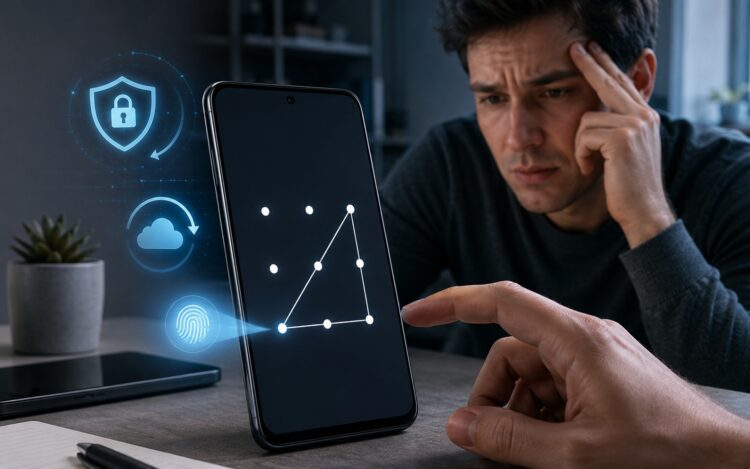 Пытаемся сбросить графический ключ на Android. Фото.