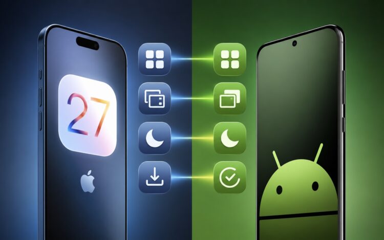 iOS 27 только догоняет Android. Фото.