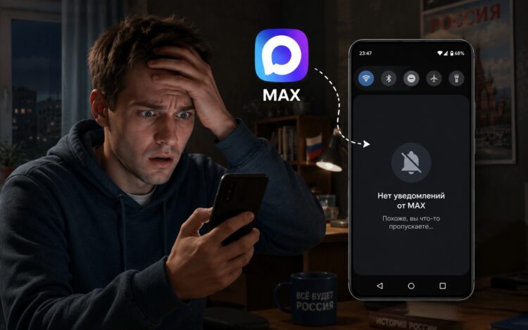В один момент могут вырубить уведомления от MAX. Фото.