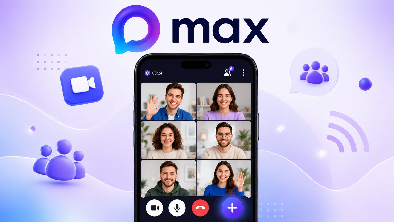 Как звонить по видео в MAX на Android, включить групповой видеозвонок и записать его