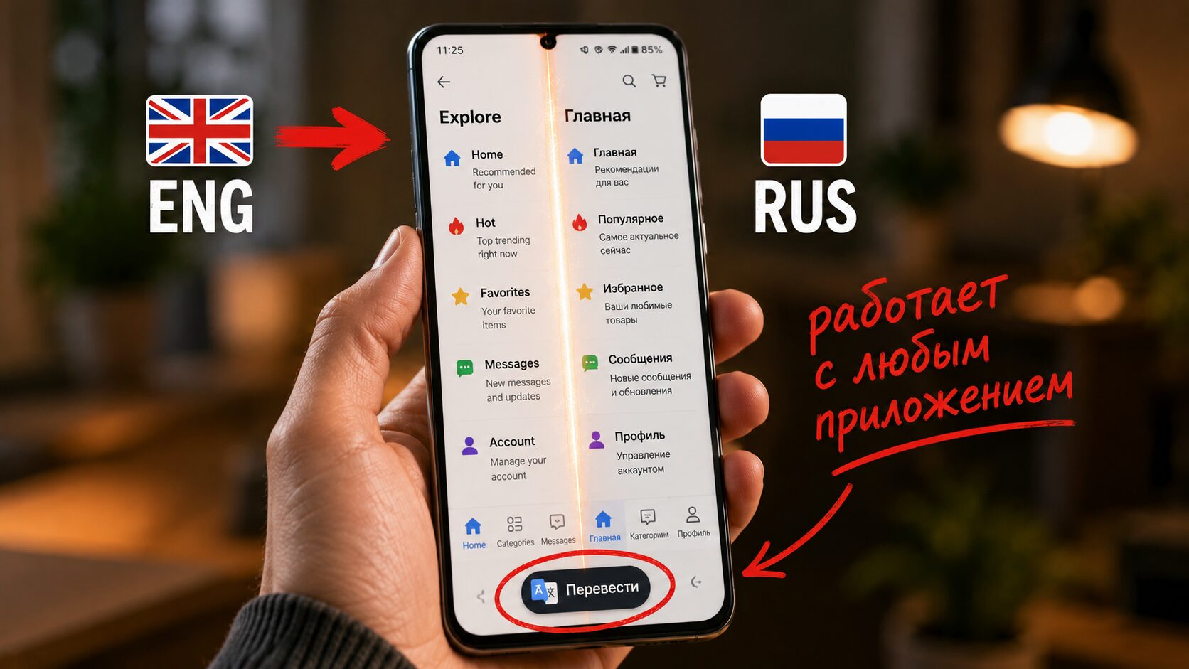 Как сделать русский язык в любом приложении Android, даже если оно не переведено
