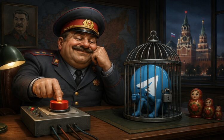 Telegram заблокировали, потому что он отказался сотрудничать с российскими властями. Фото.