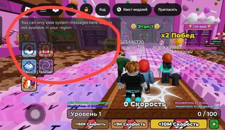 В Roblox теперь нет чатов, но сама платформа работает. Фото.
