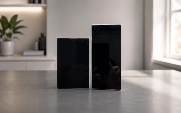 Так выглядит внешний экран Galaxy Z Fold 8 (слева) и Z Fold 7 (справа). Фото.
