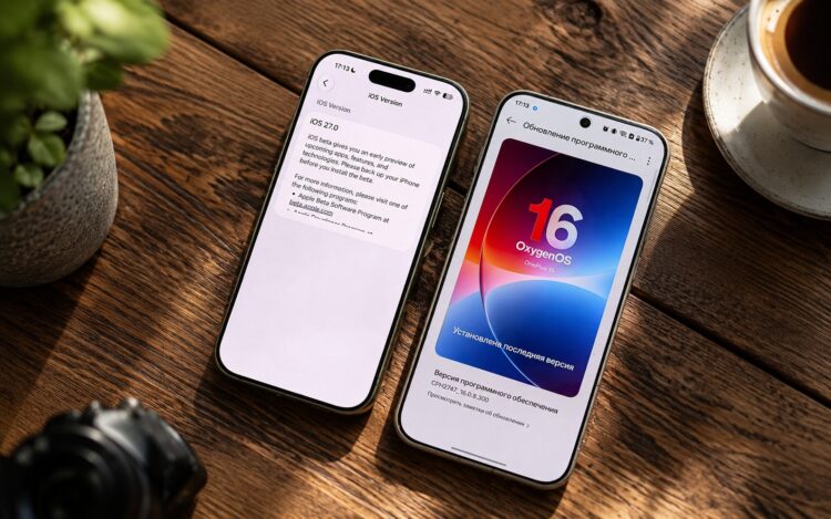 Системы Android и iOS отличаются принципиально. Фото.