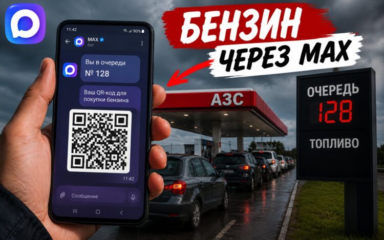 Бензин через мессенджер MAX на Android: как купить топливо по QR-коду. Бензин через мессенджер MAX на Android: как купить топливо по QR-коду. Фото.
