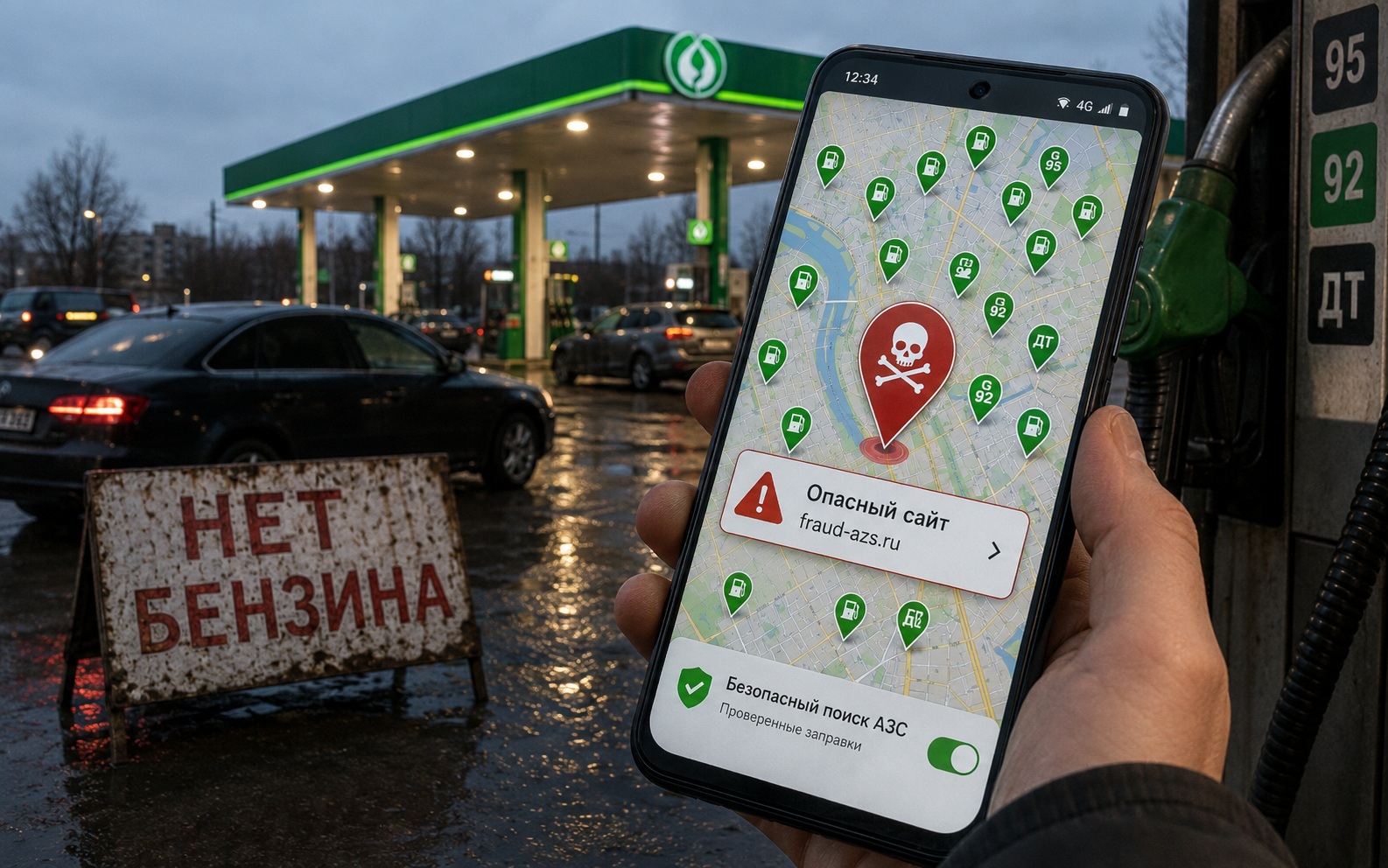 Мошенники подделали карты АЗС с бензином: как безопасно искать топливо в России