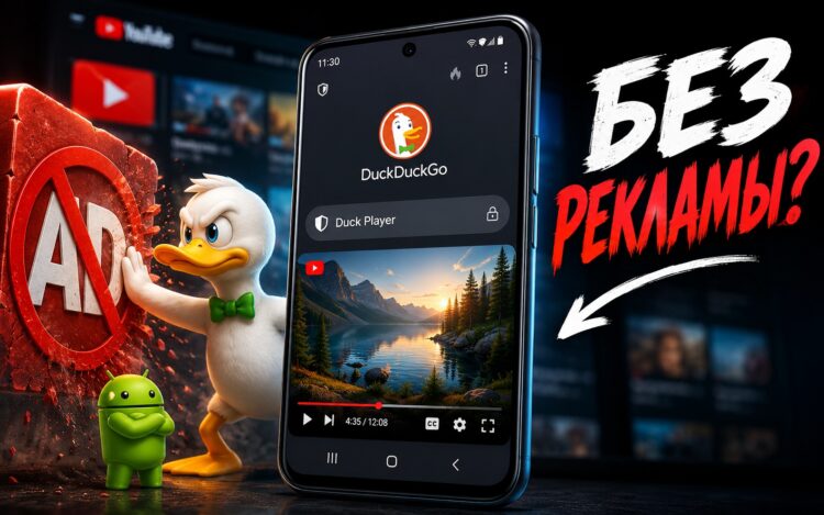 Duck Player работает иначе. Фото.