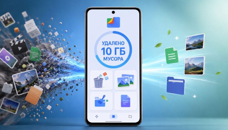 Удалил 10 ГБ мусора с телефона через бесплатное приложение Google. Показываю, где искать. Фото.