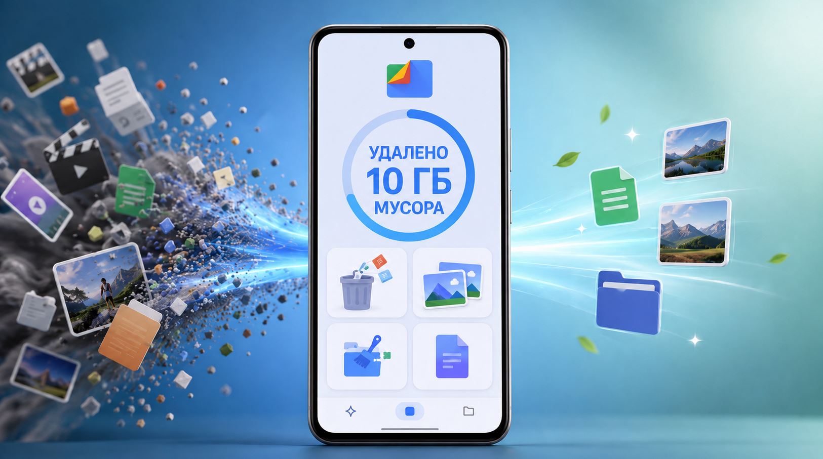 Удалил 10 ГБ мусора с телефона через бесплатное приложение Google. Показываю, где искать