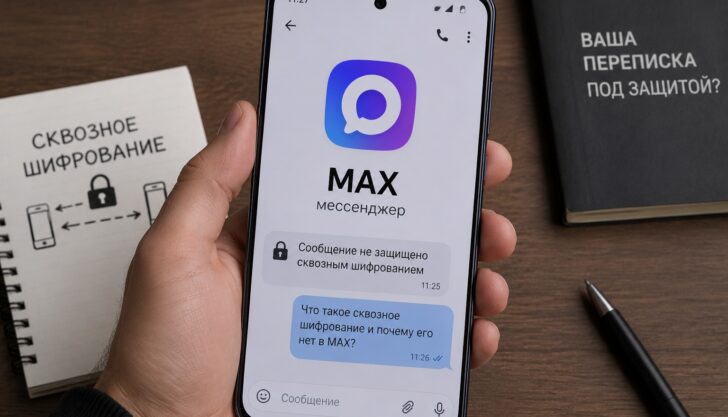 Что такое сквозное шифрование и почему его нет в мессенджере MAX на Android. Что такое сквозное шифрование и почему его нет в мессенджере MAX на Android. Фото.
