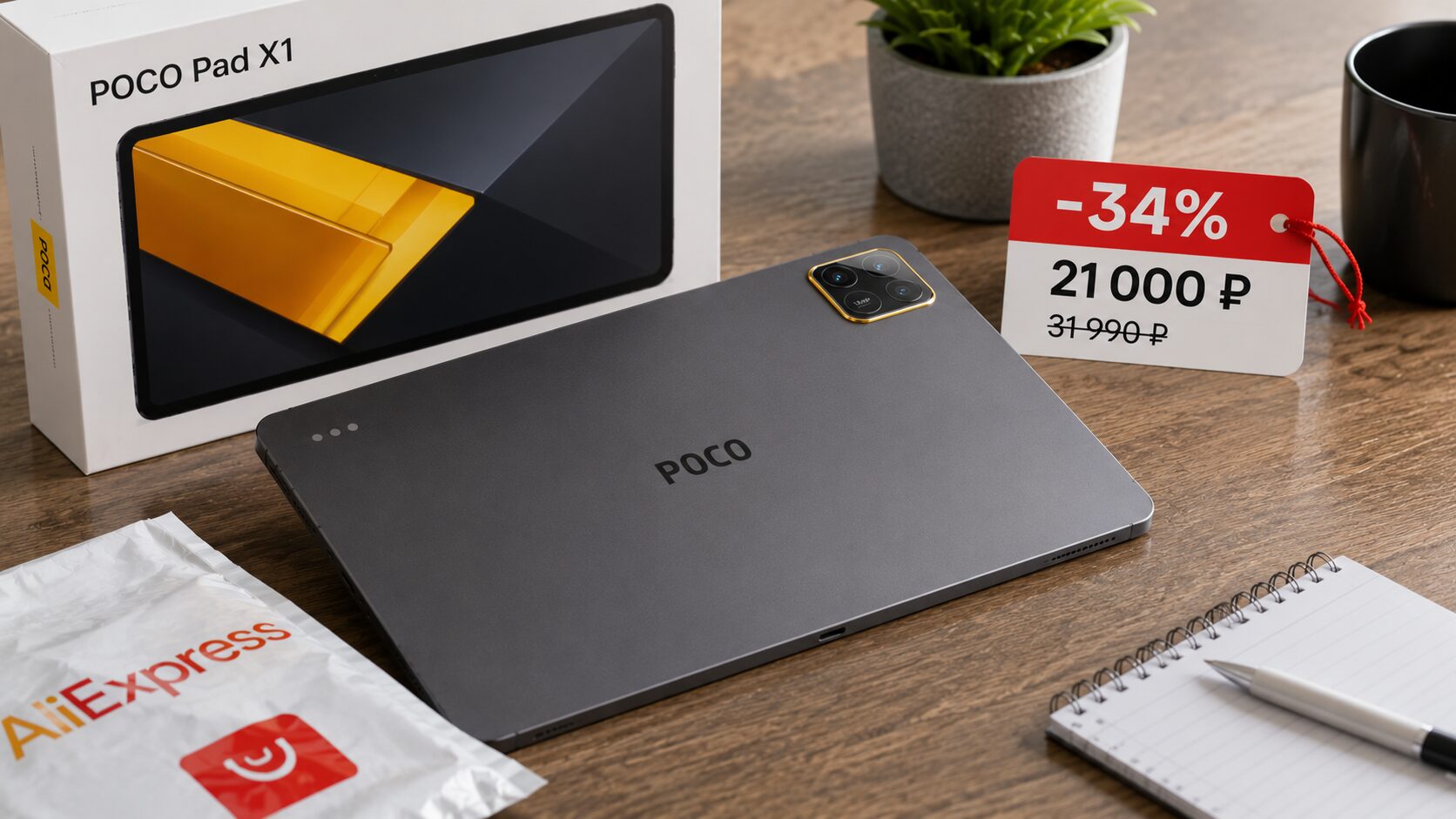 POCO Pad X1 на 8/512 ГБ подешевел до 21 000 рублей. Лучше планшета на Android за эти деньги нет
