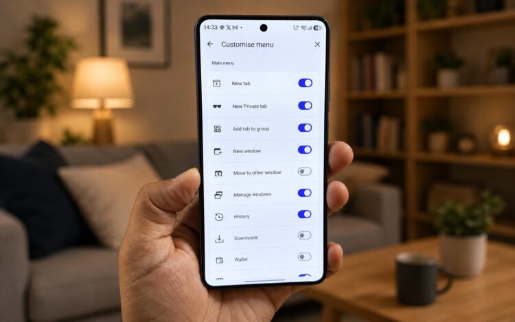 Только посмотрите на возможности кастомизации браузера Samsung. Фото.