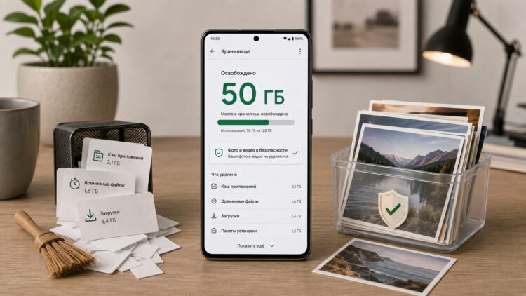 Как освободить 50 ГБ на Android, не удалив ни одного фото. Фото.