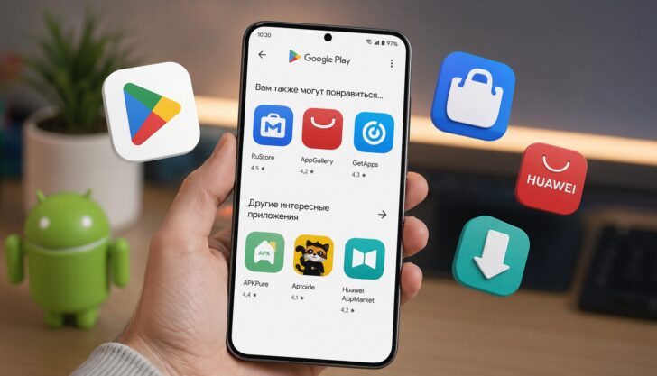 Play Маркет на Android больше не нужен: Google начала выкладывать сторонние магазины. Фото.