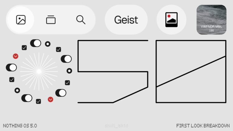 Новый дизайн элементов интерфейса Nothing OS 5.0. Изображение: Nothing. Фото.