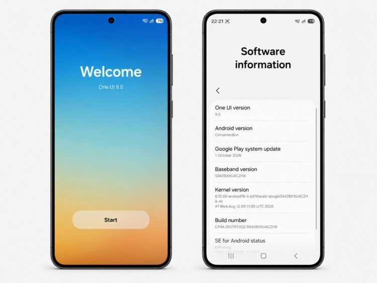 Стартовый экран One UI 9.5. Фото.