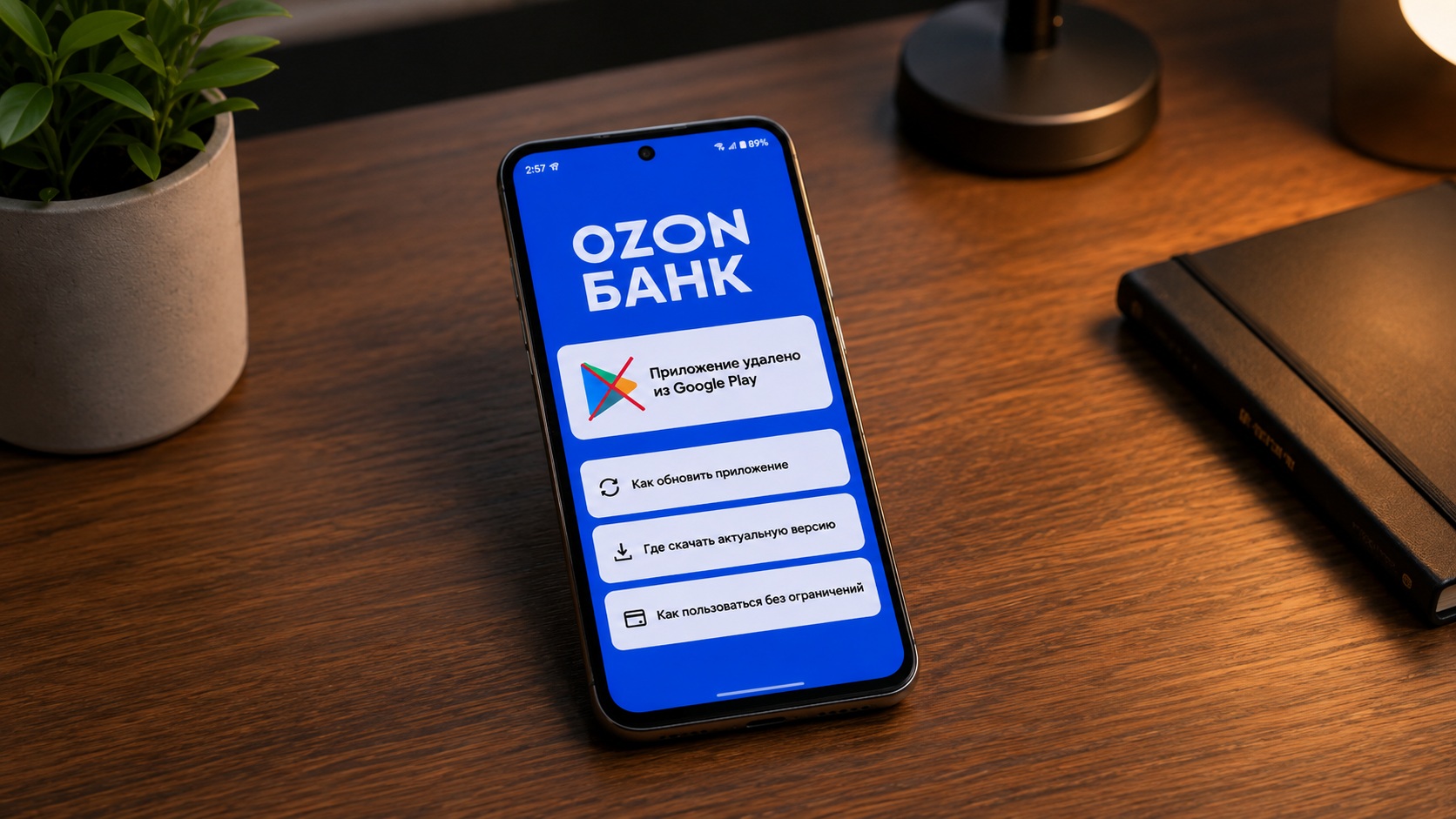 Ozon Банк пропал из Google Play: как обновить приложение на Android в 2026 году