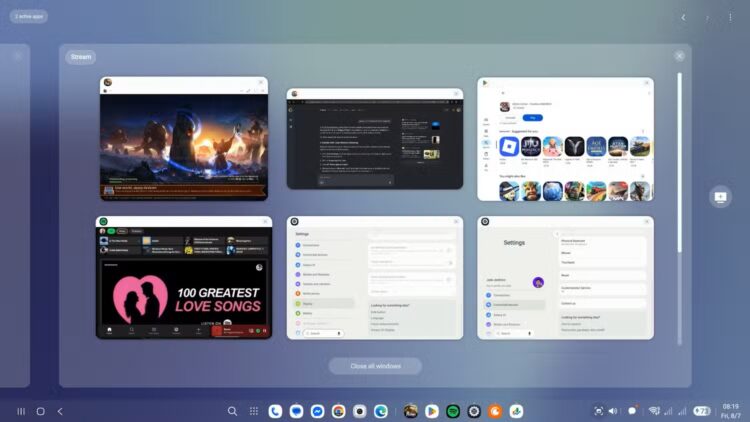 Так выглядит интерфейс Samsung DeX. Фото.