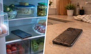 Показываю, что будет с вашим смартфоном после холодильника