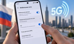 Включение 5G на телефоне Android