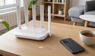 Роутер Netcraze Hero 5G на столе