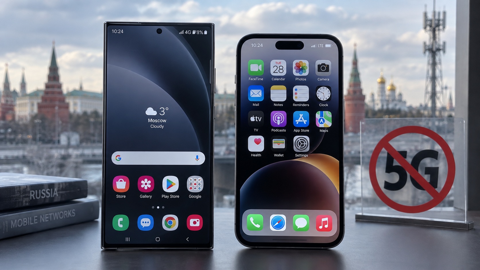 Samsung и iPhone в сети 4G