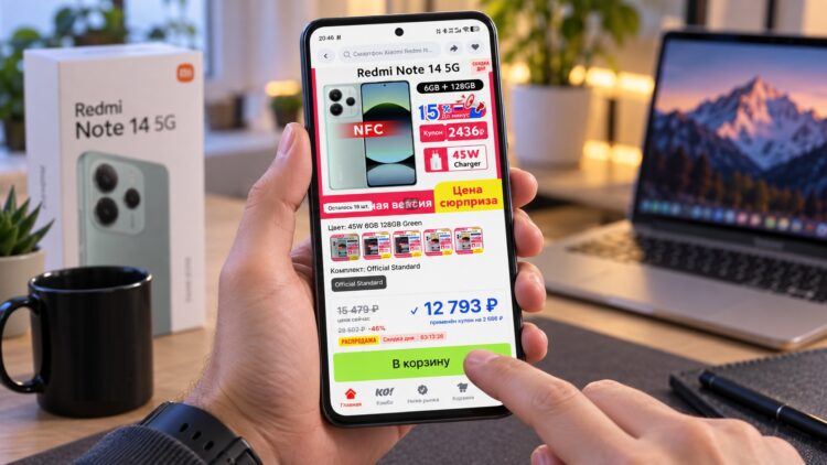 REDMI Note 14 5G по цене ниже 13 тысяч рублей