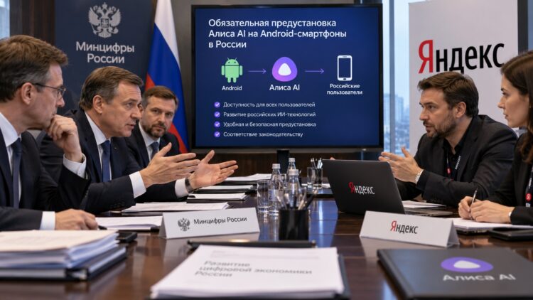 Переговоры Минцифры и Яндекса об обязательной предустановке Алисы AI