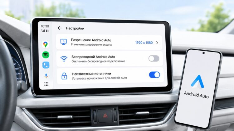 Показываю, где прячутся скрытые настройки Android Auto. Фото.