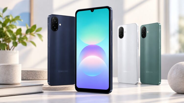 Galaxy A08 в трёх доступных цветах