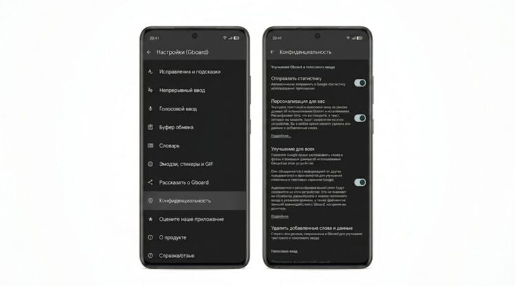 Настроить Gboard нужно обязательно. Фото.