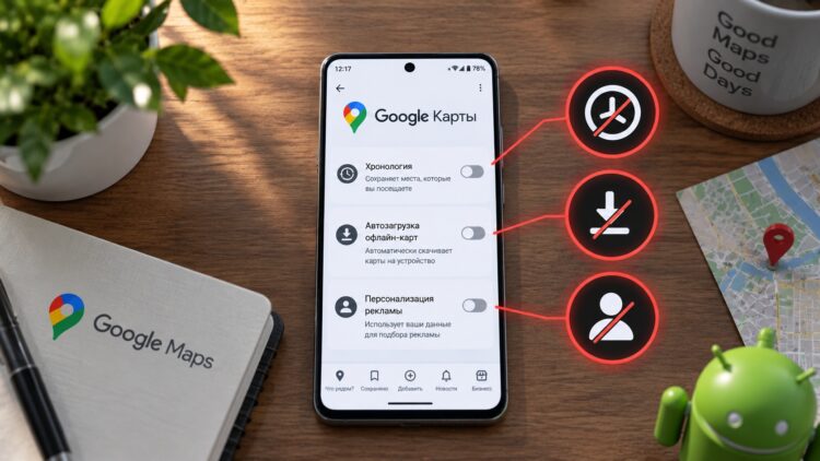 3 скрытые функции Google Карт на Android, которые нужно отключить прямо сейчас. Фото.