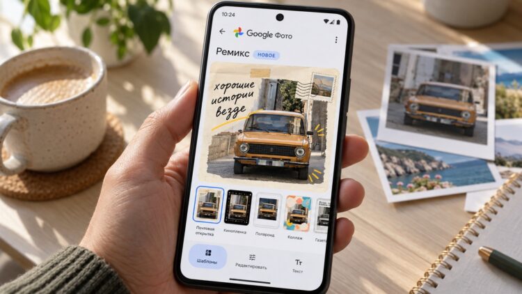 Новые макеты Remix в приложении Google Фото