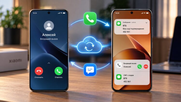 Принцип работы функции Dual-Phone Syncing на Xiaomi