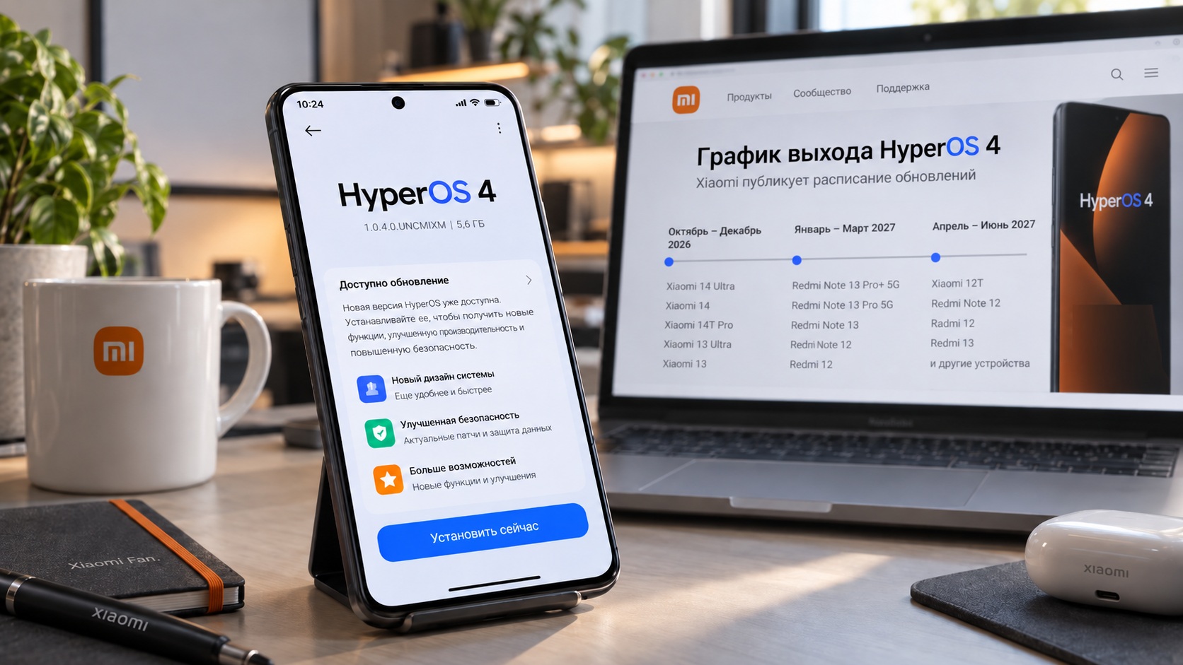 Xiaomi показала график выхода HyperOS 4: кто получит обновление