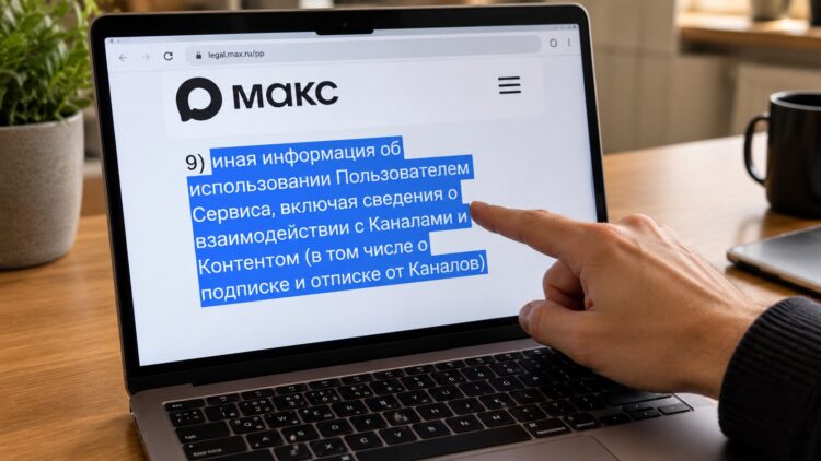 Новый пункт в политике конфиденциальности MAX