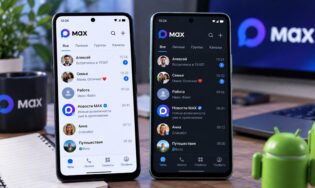 Мессенджер MAX на двух телефонах Android