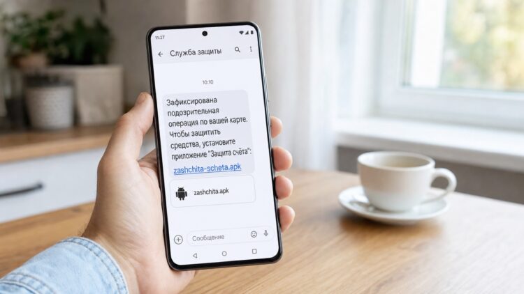 СМС с просьбой установить «защиту» по ссылке