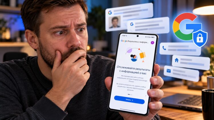 Функция «Результаты с информацией о вас» на смартфоне