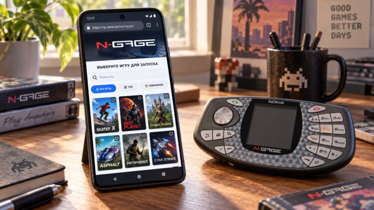 Телефон-консоль Nokia N-Gage и его эмулятор в браузере Android