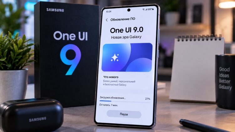 Обновление One UI 9.0 на смартфоне Galaxy