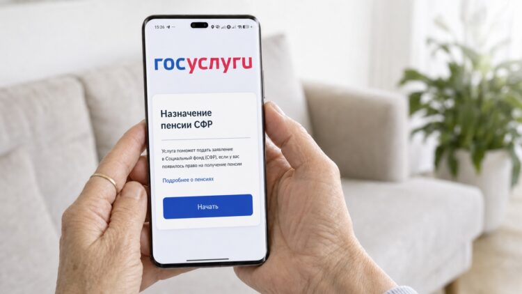 Раздел «Пенсия» в приложении Госуслуги