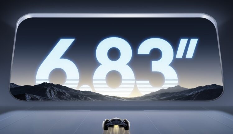 Большой экран на 6.83 дюйма плоского формата