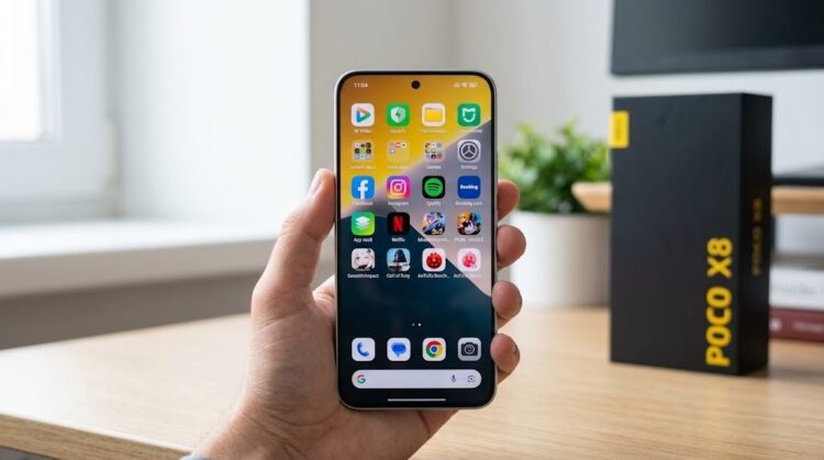 Большой экран смартфона POCO X8