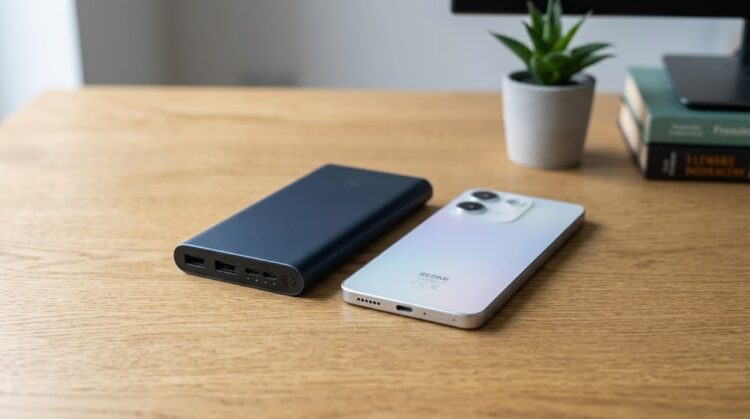 REDMI Note 17 Pro Max рядом с повербанком на 10000 мАч